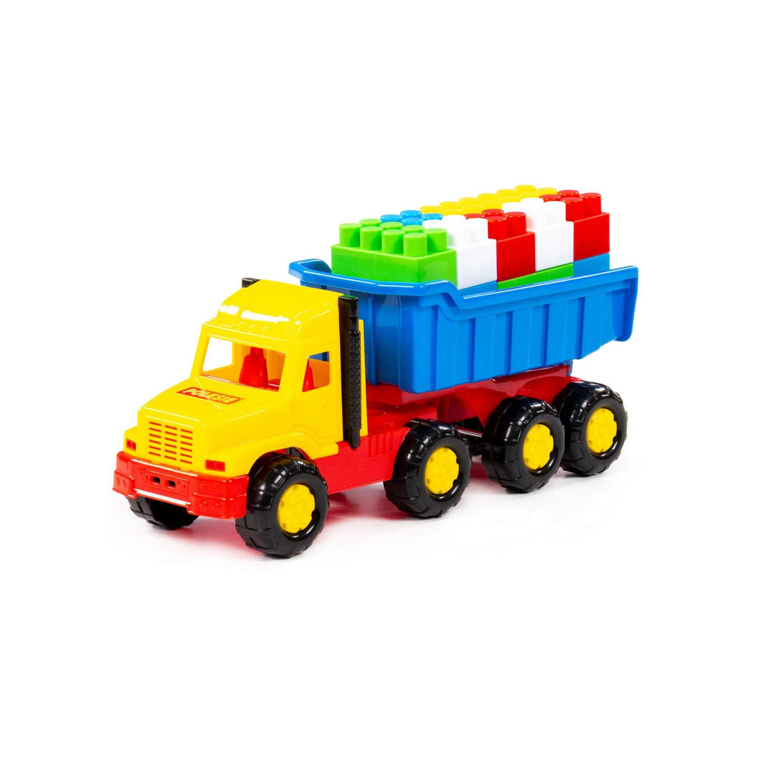 Dump truck with 17 Builder blocks