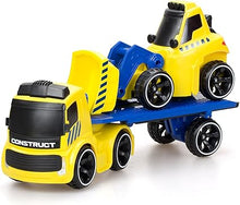 Load image into Gallery viewer, Tooko  Remote Control Truck with Sound Effects and Trailer with Bulldozer