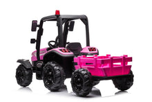 Load image into Gallery viewer, AgriPow 24V Electric Ride On Tractor with Trailer Pink