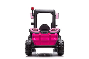 AgriPow 24V Electric Ride On Tractor with Trailer Pink