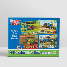 Load image into Gallery viewer, Tractor Ted 4 Puzzles in a Box