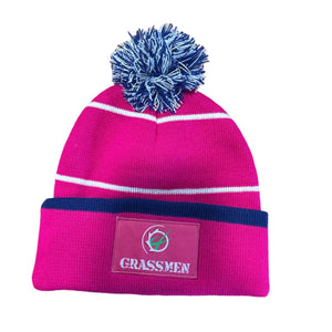 GRASSMEN Striped Luxury Bobble Hat