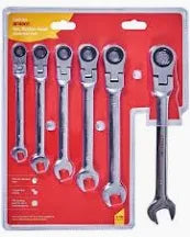 Flexible Ratchet Head Spanner Set 6pc